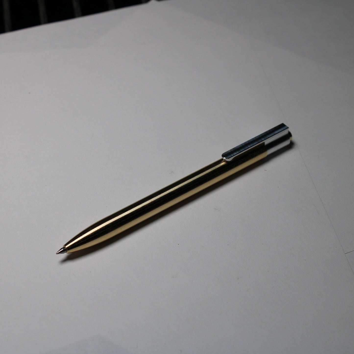 36 Click Pen - 464 Brass - Pilot G2 - Round Nose - 6061 Aluminum Clip
