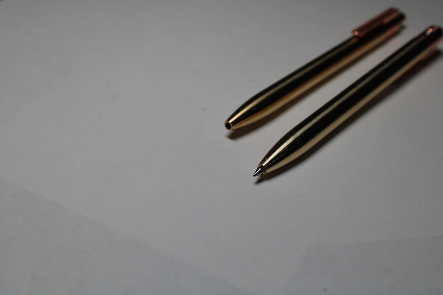 36 Click Pen - 464 Brass - Pilot G2 - Round Nose - C110 Copper Clip