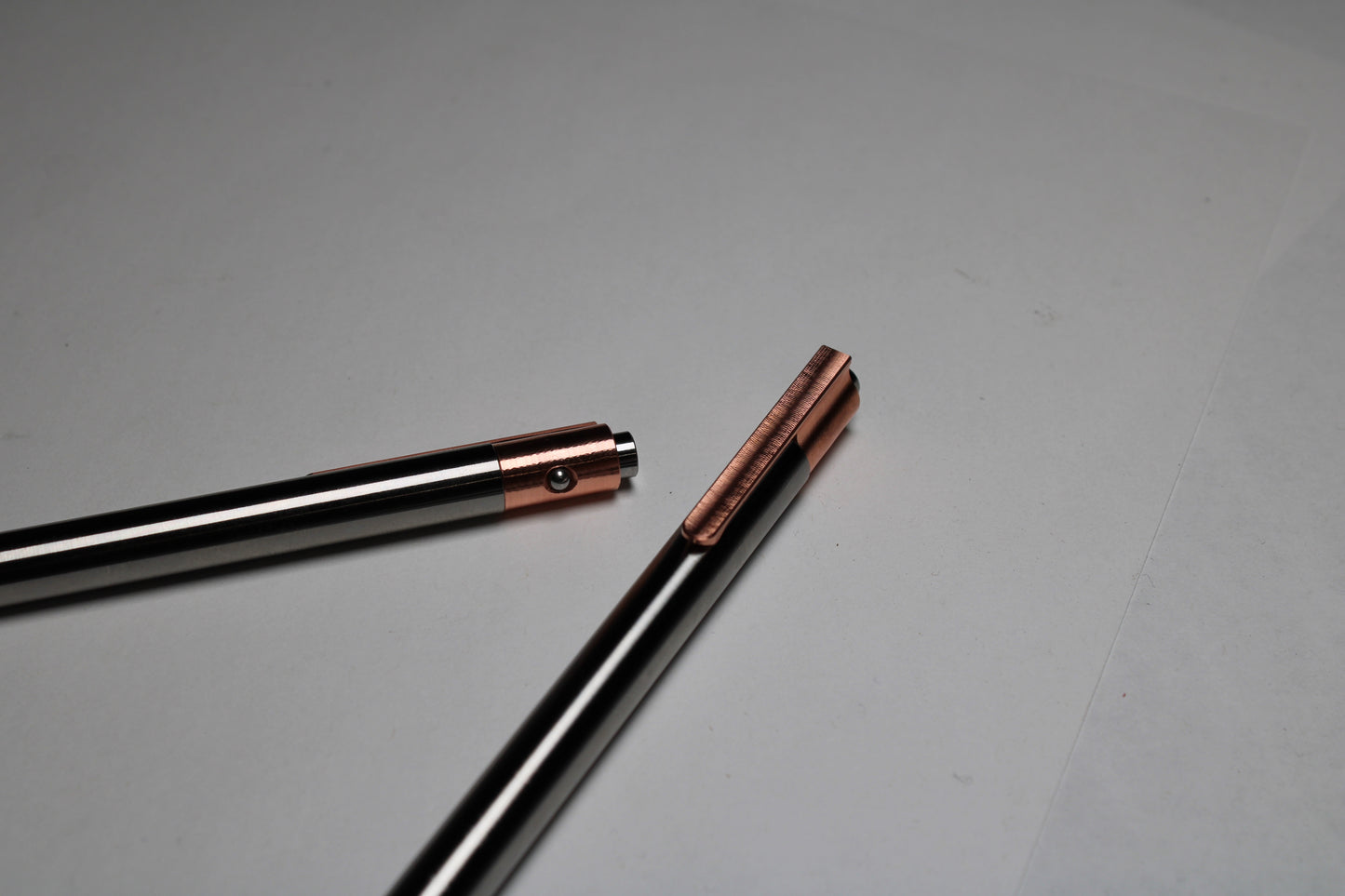 36 Click Pen - 6Al-4V Titanium - Pentel Energel 0.3mm Needle Nose - Step Nose - C110 Copper Clip