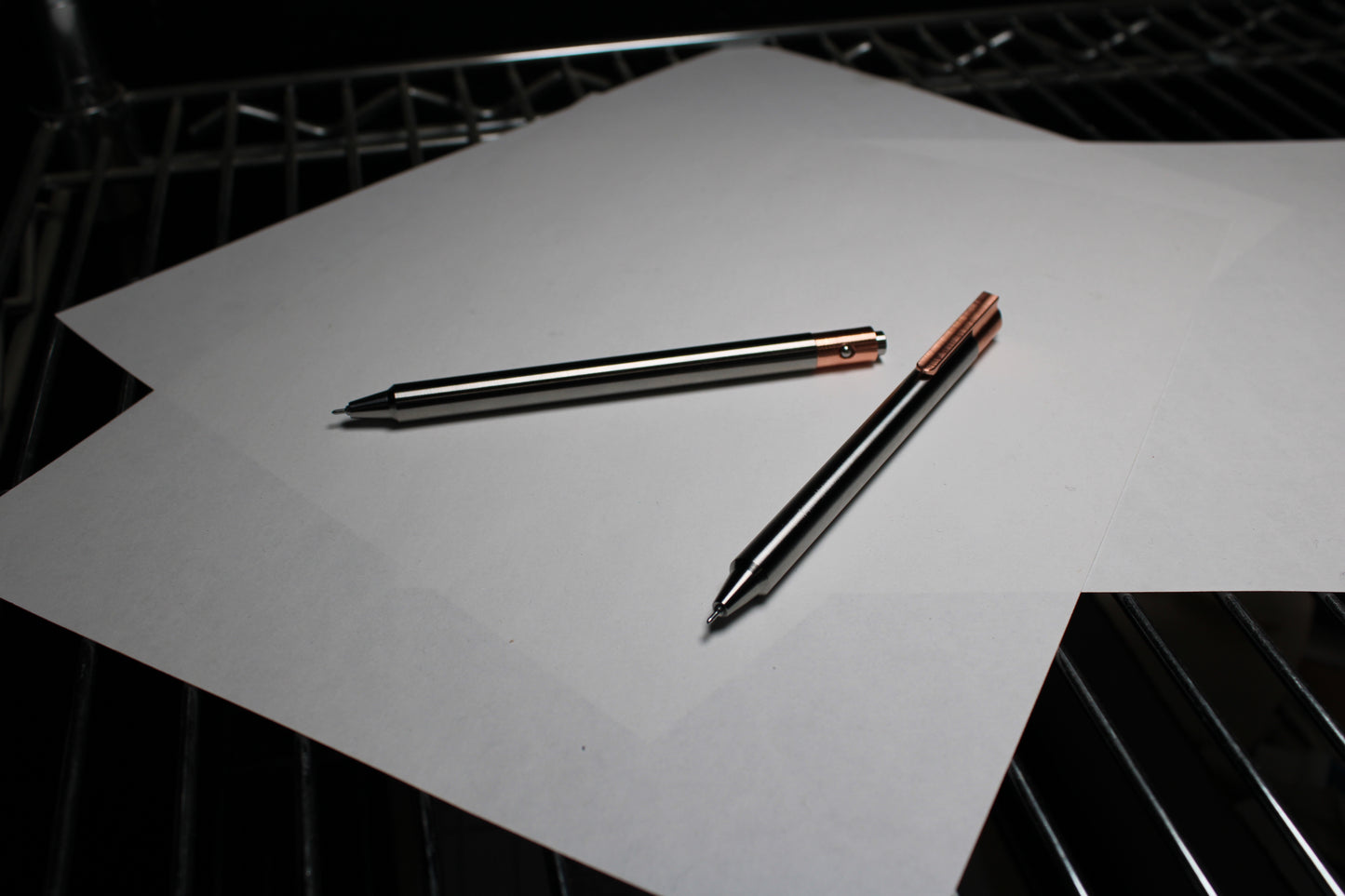 36 Click Pen - 6Al-4V Titanium - Pentel Energel 0.3mm Needle Nose - Step Nose - C110 Copper Clip