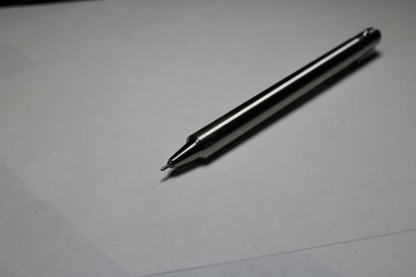 36 Click Pen - Pre Order - 6Al-4V Titanium - Step Nose - Pentel EnerGel 0.5mm Needle Tip - 6Al-4V Titanium Clip