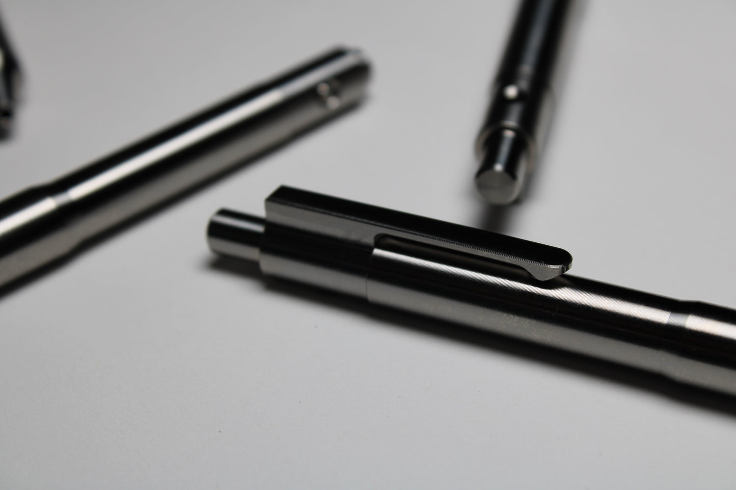 40 Click Pen - 6Al-4V Titanium - Stepped Nose - Pentel EnerGel Needle Nose 0.7mm