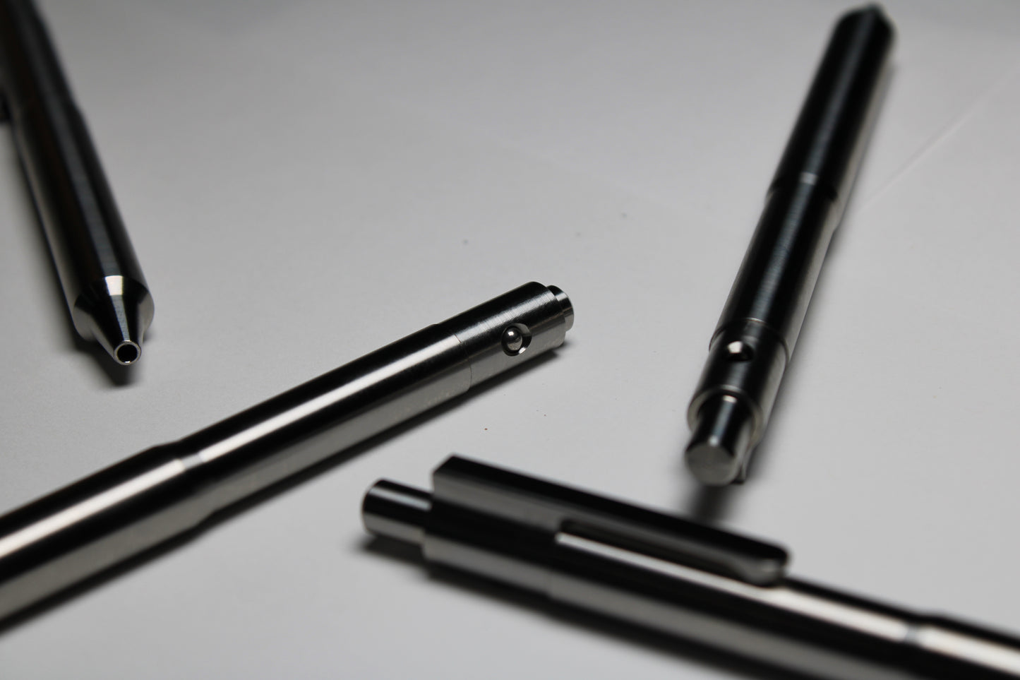 40 Click Pen - 6Al-4V Titanium - Stepped Nose - Pentel EnerGel Needle Nose 0.7mm