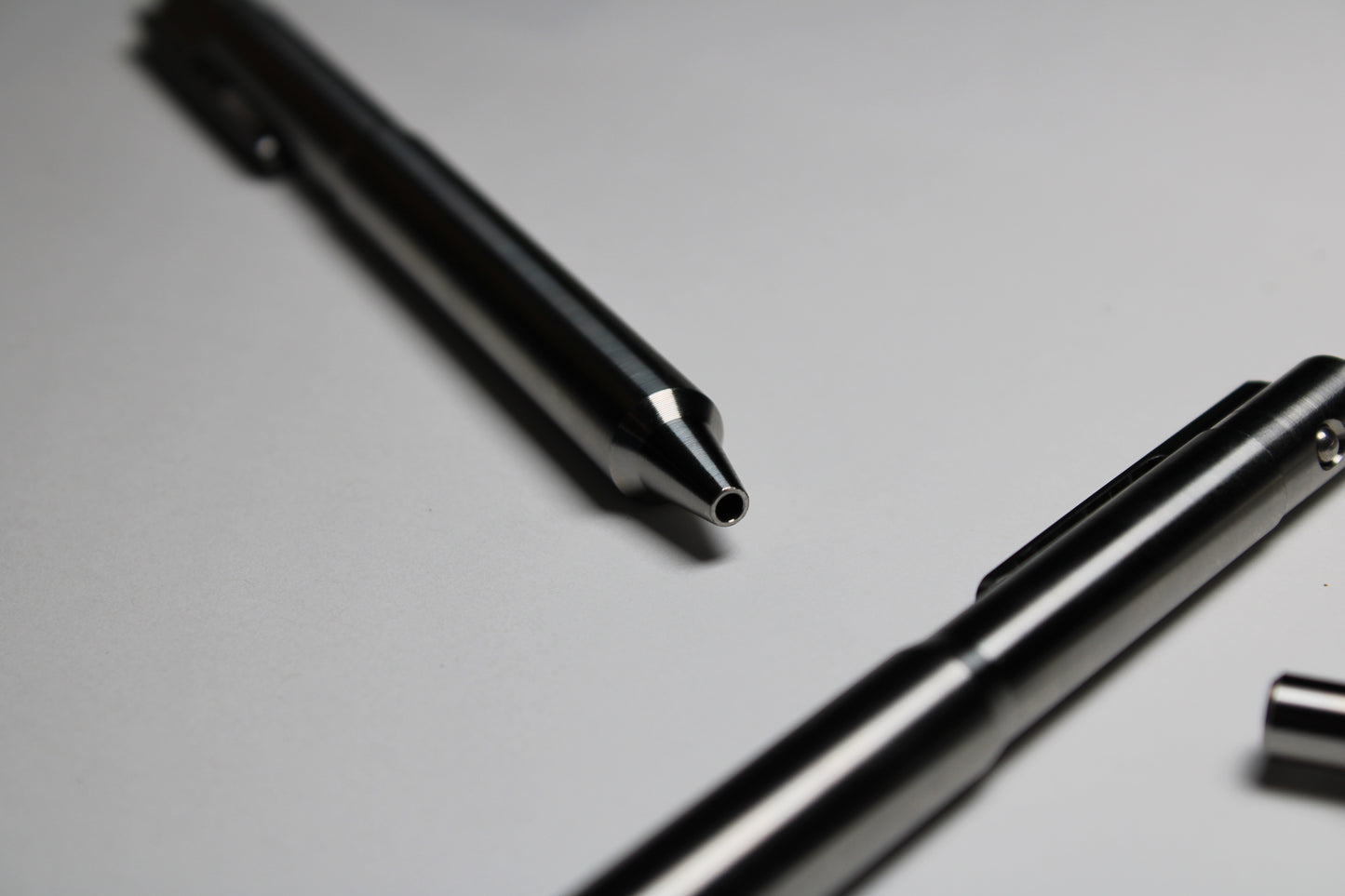 40 Click Pen - 6Al-4V Titanium - Stepped Nose - Pentel EnerGel Needle Nose 0.7mm