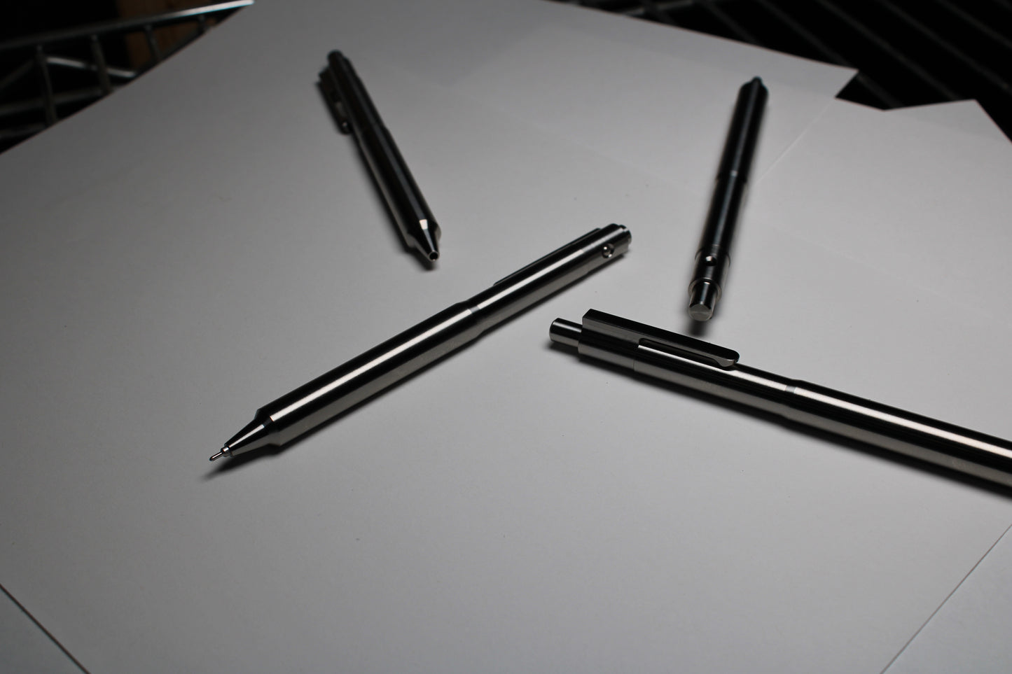 40 Click Pen - 6Al-4V Titanium - Stepped Nose - Pentel EnerGel Needle Nose 0.7mm