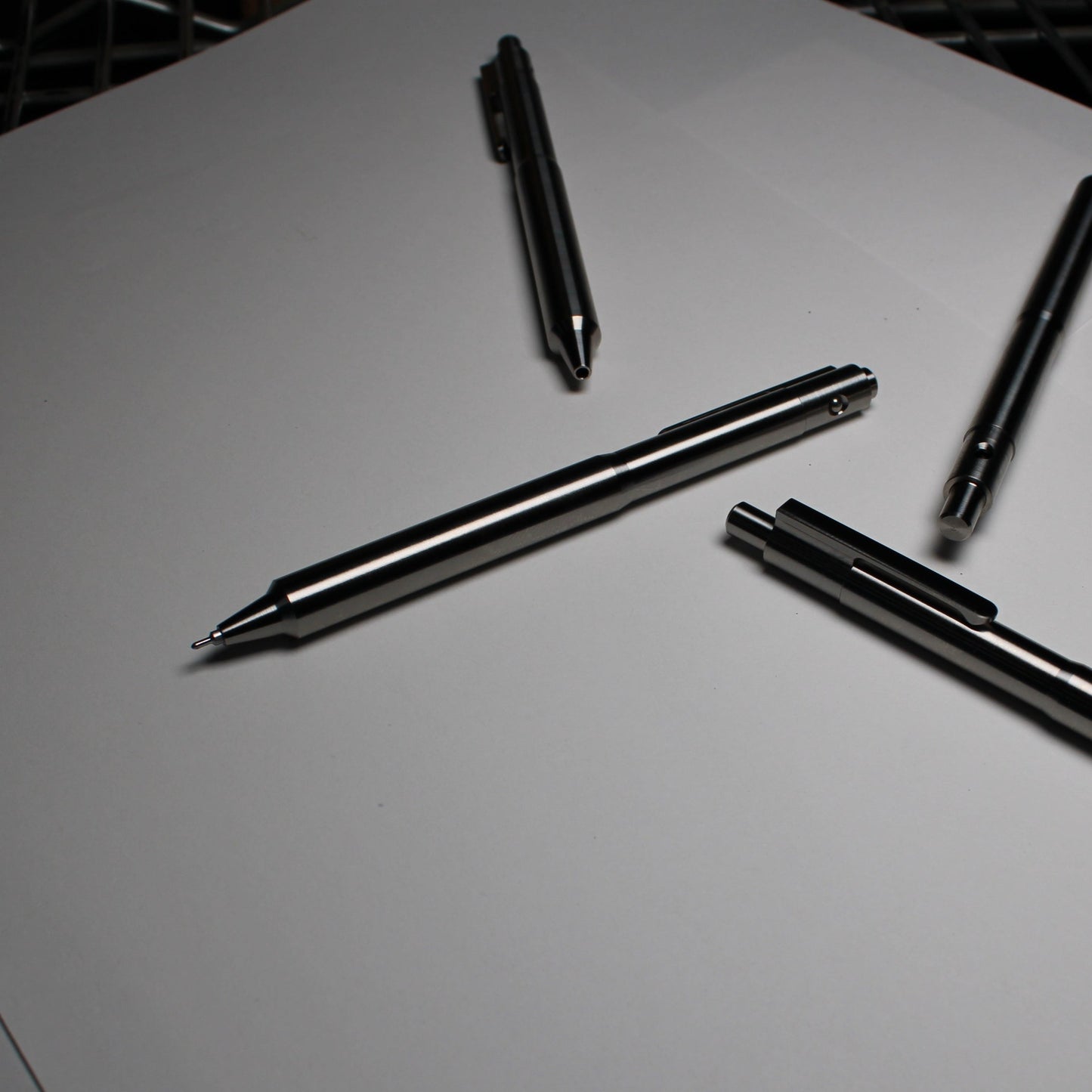 40 Click Pen - 6Al-4V Titanium - Stepped Nose - Pentel EnerGel Needle Nose 0.7mm