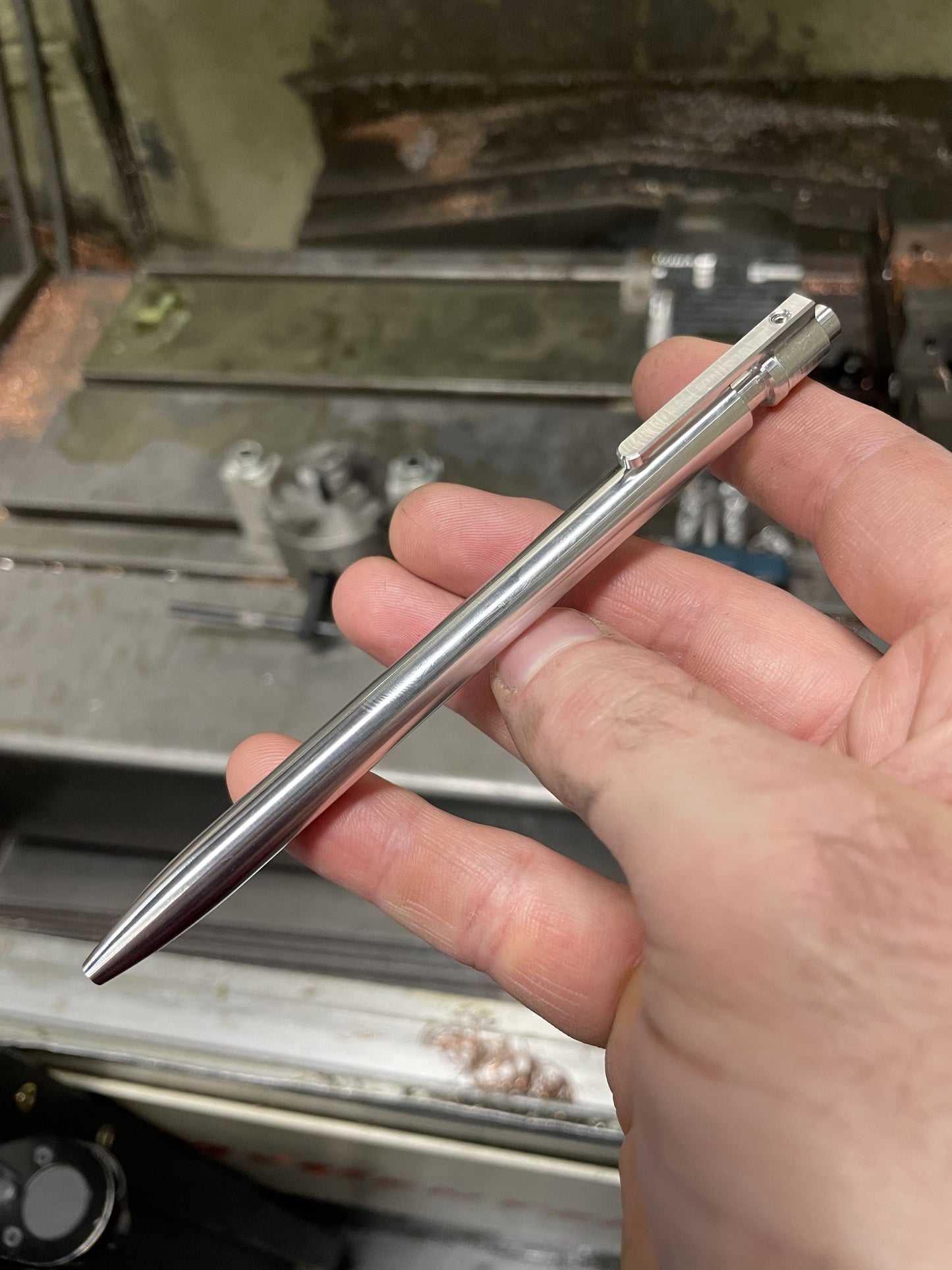 38 Aluminum Round Tip - Rollerball (Pilot G2) - Brass Top